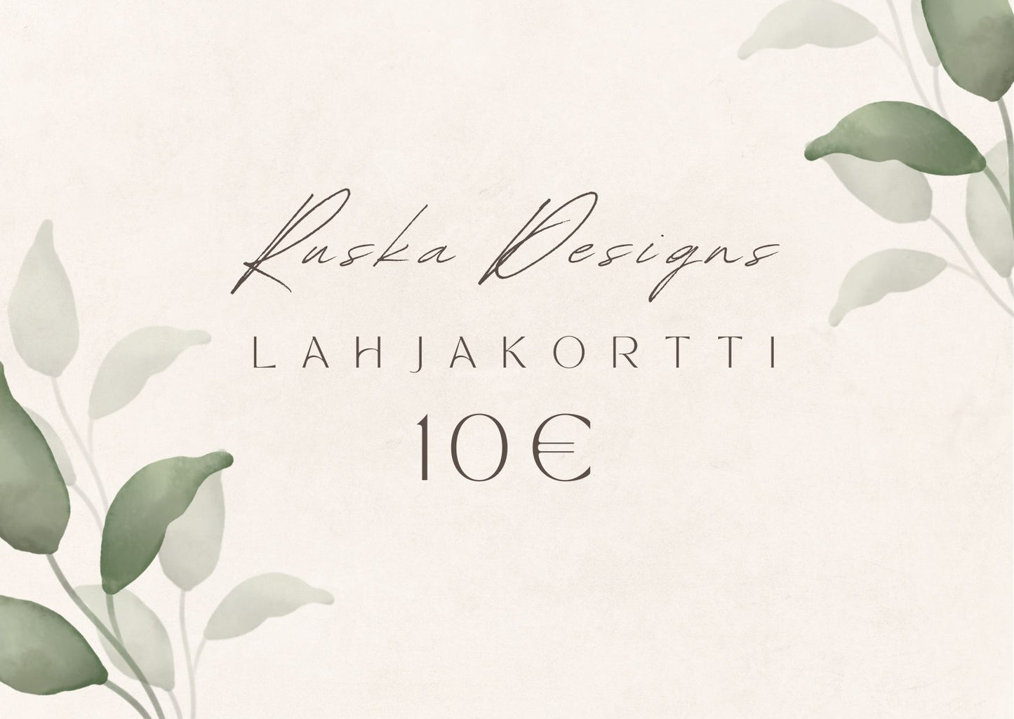 Ruska Designs lahjakortti