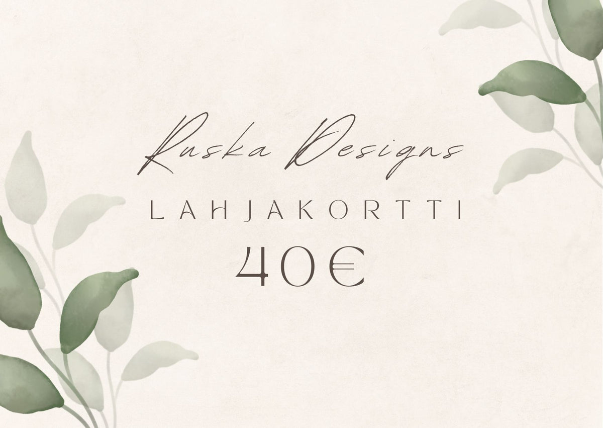 Ruska Designs lahjakortti